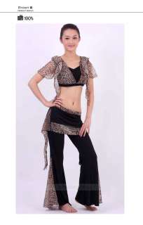 C91817 Womens Sexy Belly Dance Set Cotton Blends Multicolor Top and 