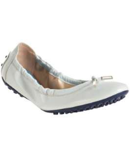 Tods baby blue leather Dee ballerina flats  