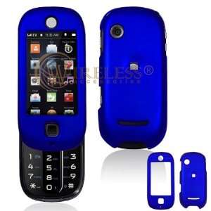  Motorola Evoke QA4 Cell Phone Rubber Feel Dark Blue 