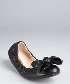 Prada Prada Sport black patent leather cross toe ballet flats. Glossy 