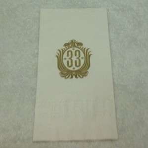 Disneyland Club 33 Paper Napkin  