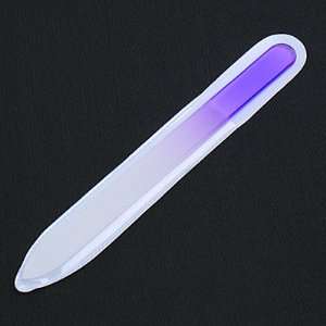  Purple Lavender Crystal Glass Nail File Durable Case 5 