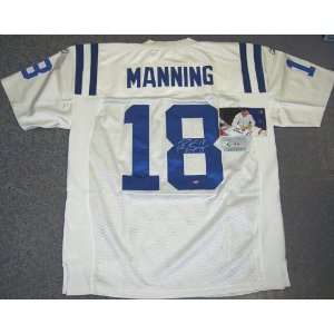 Peyton Manning Hand Signed Colts White Jersey