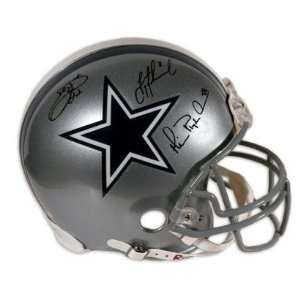  Dallas Cowboys Irvin Smith Aikman Signed Pro Helmet 