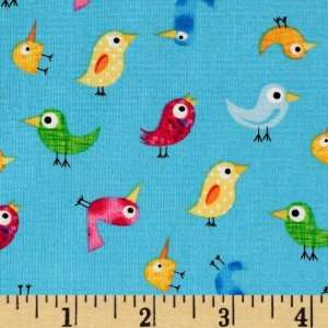  44 Wide Bird Talk Birdie Blue Fabric By The Yard Arts 