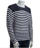 Harrison glacier blue overdye stripe crewneck sweater style# 312155401