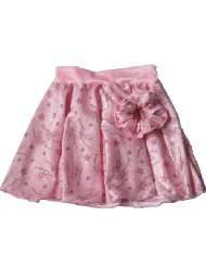 Girls Pink Velvet Ballet Slipper & Star Print Dance Skirt & Matching 