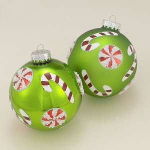  Green Commercial Glass Ball Christmas Ornaments 4