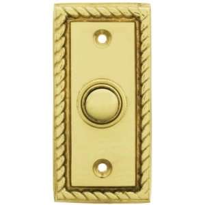  Solid Brass Door Buzzer Button in Rope Design.