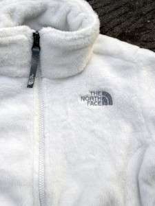 New NORTH FACE Osolita Fuzzy Fleece Jacket Girls Black White Ivory XS 