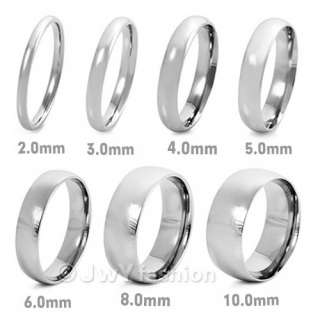 5MM Size 8 12 MENS SilVEr Stainless Steel Rings Wedding Band VE284 