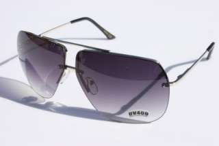   fashion Aviator Sunglasses Gray Gradient lens Silver metal frame