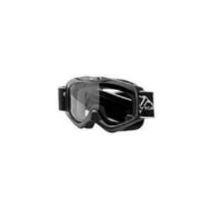  Youth Flat Black Motocross Goggles 