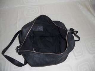 Lucky Brand Large Black Leather Hobo Shoulder Bag Crossbody Handbag 