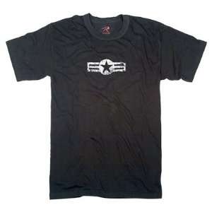  66650 Vintage Air Corp Star Black T shirt, Poly cotton 