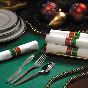  Pre Rolled Napkins   Festive Holiday CaterWraps   Metallic 