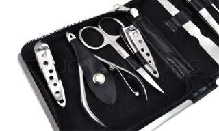 9Stainless Steel Nail Clipper Manicure Pedicure Set Kit  