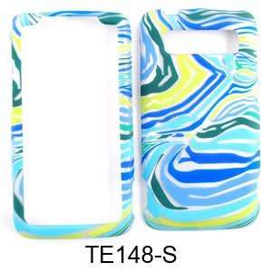  HTC Trophy P6985/P6986 Blue/Green Zebra Print Hard Case 