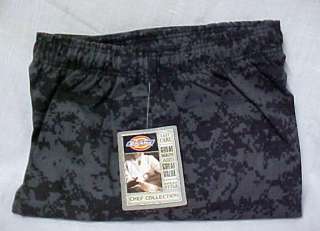 Dickies Chef Pants Gray Black Camouflage Baggy L New  