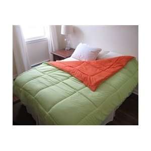   Green/Orange Reversible College Comforter   Twin XL