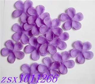 100 purple Silk flower Petal wedding dress Appliques  