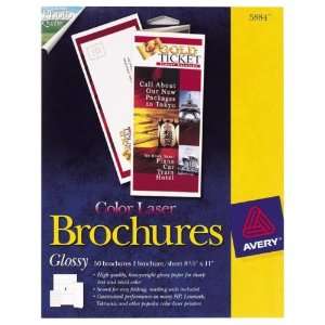  Avery Color Laser Glossy Brochure,Letter   8.5 x 11 