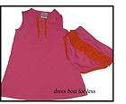   Andersson Baby Girl Pink Orange Dress Bloomer Ruffles 80 10 24 m EUC