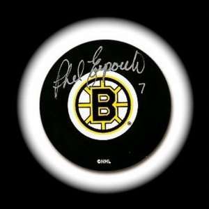 Phil Esposito Signed Hockey Puck   Ice   Autographed NHL Pucks  