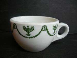 Vintage O.P Co SYRACUSE CHINA COFFEE CUP GREEN art deco  