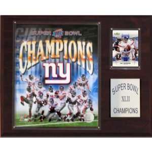  NFL Giants Super Bowl XLII Champions Plaque
