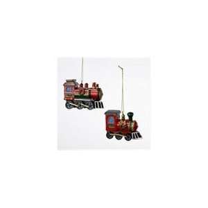  Club Pack of 12 Red Locomotive Train Christmas Ornaments 2 