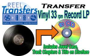 REEL TRANSFERS   convert vinyl LP to CD  