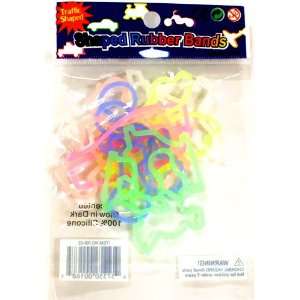 Shaped Rubber Bands Bracelets 12Pack Traffic Shapes Scented Glow In 