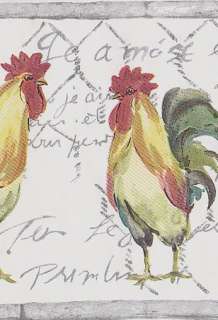 French Country ROOSTERS Wallpaper Border Sale  