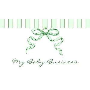  Baby Business Stripes and Bow Business Cards Office 