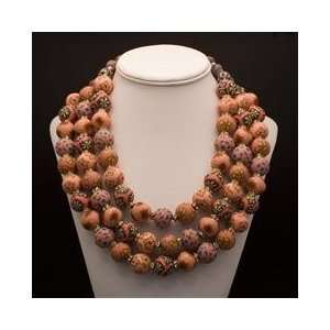  Jumbo Bead Necklace Set with Crystals 
