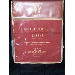  Wamsutta 500 Thread Count Sateen Standard Pillowcases 