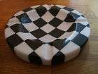 NEW   Checkered MARBLE Stone 8 Dia. Ashtray Cigarette / Cigar