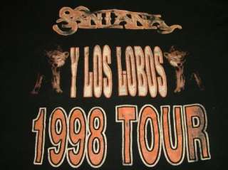 CARLOS SANTANA CONCERT t shirt 1998 TOUR L  