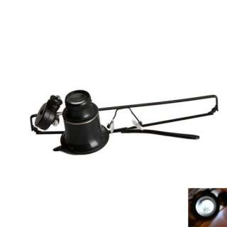 Eye Jeweler Watch Repair 20X Magnifier Magnifying LED Light Glass 