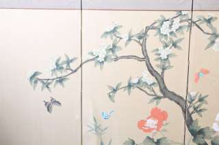 L42 VINTAGE CHINESE HAND PAINTED 4 PANEL SCREEN FOR WALL OR TABLE 