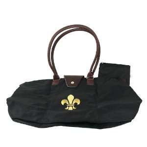  Fold Up Tote Bag with Long Handle   Fluer des Lys