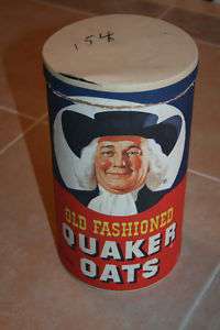 Old Fashioned Quaker Oats Cardboard Container  