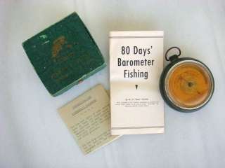 ANTIQUE TAYLOR FISHERMANS BAROMETER w Original Box  