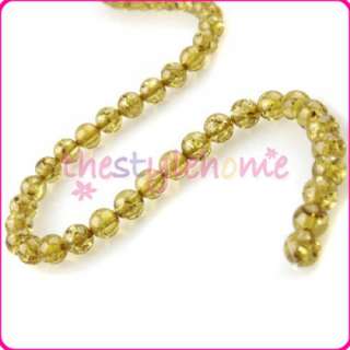 8mm Olive Green Amber Round Gemstone Loose Beads 16  
