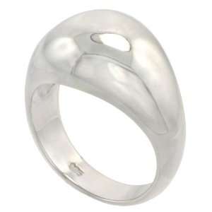 Sterling Silver Flawless Quality High Polished High Dome Ring 5/8 (17 