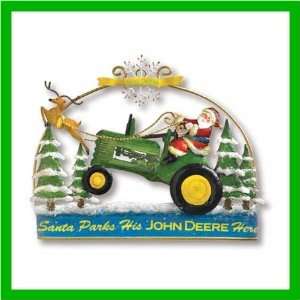    Christmas Santa Door Hanger   John Deere New 