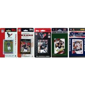 NFL Houston Texans 5 Different Licensed Trading Card Team Sets  