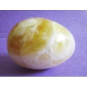Citrine Stone Carved and Polished As Large Egg