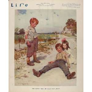 1919 Cover Life Boys Fighting Girl Victor C. Anderson   Original Cover 